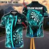 BlueJose Darts Flame Dartboard Fire Arrow Down Multicolor Options Personalized Name Shirt (4 Colors)