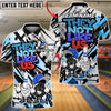 BlueJose Bowling & Pins Street Art “They Not Like Us” Cartoon Customized Name, Team Name 3D Shirt (4 Colors)