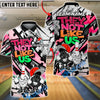 BlueJose Bowling & Pins Street Art “They Not Like Us” Cartoon Customized Name, Team Name 3D Shirt (4 Colors)