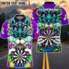 BlueJose Darts Monster Cat Board Graphic Multicolor Options Personalized Name Shirt (4 Colors)