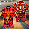 BlueJose Bowling & Pins Bear Street Style Hoodie Urban Graffiti Customized Name, Team Name 3D Shirt (4 Colors)