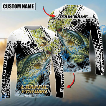 Bluejose Crappie Fishing Power Splash Skin Design Custom Name & Team Name 3D Shirts