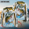 Bluejose Walleye Fishing Skin Dynamic Jump Custom Name & Team Name 3D Shirts