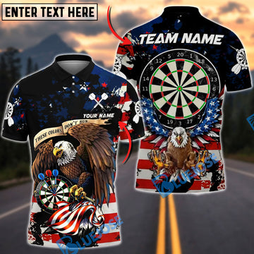 BlueJose Darts Patriotic These Colors Don’t Run Eagle Dartboard Banner Personalized Name Shirt