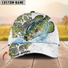 BlueJose Fishing Compass Vintage Art Splash Design Personalized Cap (13 Breeds)