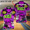 BlueJose Bowling & Pins Built Different Graffiti Teddy Bear Customized Name, Team Name 3D Shirt (4 Colors)
