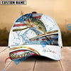 BlueJose Fishing Power Strike Vintage American Flag Design Personalized Cap (12 Breeds)