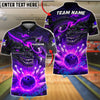 BlueJose Bowling & Pins Dark Dragon Lava Strike Customized Name, Team Name 3D Shirt (4 Colors)