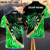 BlueJose Darts Inferno Dartboard Shirt Firestorm Lightning Slash Multicolor Options Personalized Name Shirt (4 Colors)