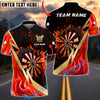BlueJose Darts Inferno Dartboard Shirt Firestorm Lightning Slash Multicolor Options Personalized Name Shirt (4 Colors)