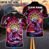 BlueJose Darts Cosmic Mouse Neon Galaxy Personalized Name, Team Name Unisex Shirt (4 Colors)