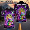 BlueJose Darts Neon Galaxy Mouse Smoke Dartboard Personalized Name, Team Name Unisex Shirt (4 Colors)
