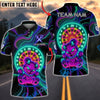 BlueJose Darts Neon Smiling Bear Dartboard Glow Style Multicolor Options Personalized Name Shirt (4 Colors)