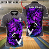 BlueJose Bowling And Pins Fiery Fire Tiger Customized Name, Team Name 3D Shirt (4 Colors)