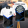 BlueJose Darts Geometric Split Black White Modern Target Personalized Name, Team Name Unisex Shirt (6 Colors)