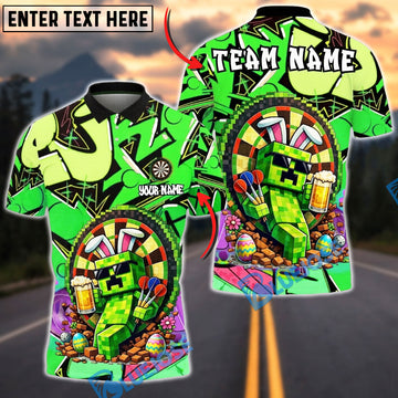 BlueJose Darts Graffiti Creeper Beer Fun Cartoon Style Personalized Name, Team Name Unisex Shirt (4 Colors)