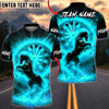 BlueJose Darts Fire Horse Fantasy Multicolor Options Personalized Name Shirt (4 Colors)