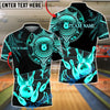 BlueJose Bowling & Pins Royal Gold Mandala Crown Customized Name, Team Name 3D Shirt (6 Colors)