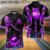 BlueJose Bowling & Pins Golden Crown King Luxury Style Customized Name, Team Name 3D Shirt (6 Colors)