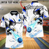 BlueJose Bowling & Pins Eagle Power Strike Dynamic Style  Customized Name, Team Name 3D Shirt (4 Colors)