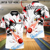 BlueJose Bowling & Pins Eagle Power Strike Dynamic Style  Customized Name, Team Name 3D Shirt (4 Colors)