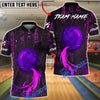 BlueJose Bowling & Pins Flaming Phoenix Fire Trail Mystic Style Customized Name, Team Name 3D Shirt (4 Colors)