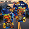 BlueJose Darts Funny Angry Bull Cartoon Dart Game Dartboard Target Personalized Name, Team Name Unisex Shirt (4 Colors)