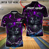 BlueJose Bowling & Pins Bloody Skull Couple Horror Art Customized Name, Team Name 3D Shirt (4 Colors)