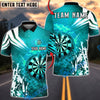 BlueJose Darts Dartboard Fire Blast Abstract Personalized Name, Team Name Unisex Shirt (4 Colors)