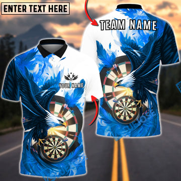 BlueJose Darts Eagle Dartboard Artistic Splash Personalized Name, Team Name Unisex Shirt (4 Colors)