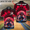 BlueJose Bowling & Pins Mandala Werewolf Power Customized Name, Team Name 3D Shirt (4 Colors)