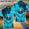 BlueJose Bowling & Pins Inferno Bull Flame Power Customized Name, Team Name 3D Shirt (4 Colors)