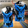 BlueJose Bowling & Pins Phoenix Fire Strike Customized Name, Team Name 3D Shirt (4 Colors)