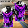 BlueJose Bowling & Pins Phoenix Fire Strike Customized Name, Team Name 3D Shirt (4 Colors)