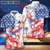 BlueJose Bowling And Pins Smoke American Flag Customized Name, Team Name 3D Shirt
