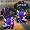 BlueJose Bowling And Pins Point Tornado Pattern Multicolor Customized Name 3D Shirt (4 Colors)