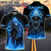 BlueJose Darts Ghost Rider Flaming Biker Wheelie Dartboard Multicolor Options Personalized Name Shirt (4 Colors)
