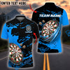 BlueJose Darts Classic Dartboard Multicolor Options Personalized Name Shirt (4 Colors)