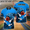 BlueJose Bowling And Pins Tiger Customized Name 3D Shirt (4 Colors)