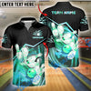 BlueJose Bowling And Pins Galactic Strike Customized Name, Team Name 3D Shirt (4 Colors)