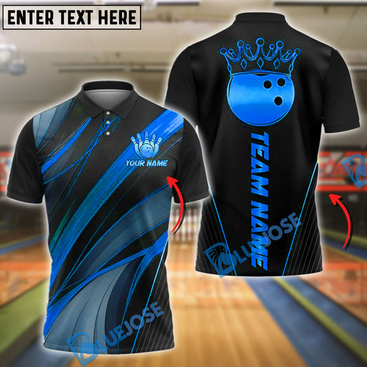 BlueJose Bowling Golden Strike Customized Name, Team Name 3D Shirt (4 Colors)