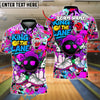 BlueJose Bowling King of the Lane Graffiti Style Customized Name, Team Name 3D Shirt (4 Colors)