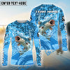 Bluejose Catfish Fishing Catch The Blue Wave Custom Name & Team Name 3D Shirts
