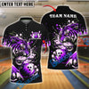 BlueJose Bowling Tiger Fierce Animal Design Customized Name, Team Name 3D Shirt (4 Colors)
