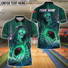 BlueJose Bowling And Pins  Cyber Reaper Design Customized Name, Team Name 3D Shirt (4 Colors)