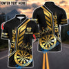 BlueJose Darts King's Crown Design Customized Name, Team Name 3D Shirt (4 Colors)