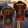BlueJose Darts Dark Twin Dragon Fantasy Style Personalized Name, Team Name Shirt (4 Colors)