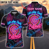 BlueJose Darts Let’s Play Darts Neon Attitude Style Personalized Name, Team Name Shirt