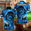 BlueJose Billiards 8 Ball Hellfire Grim Reaper Personalized Name Shirt (4 Colors)