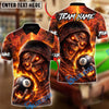 BlueJose Billiards 8 Ball Hellfire Grim Reaper Personalized Name Shirt (4 Colors)